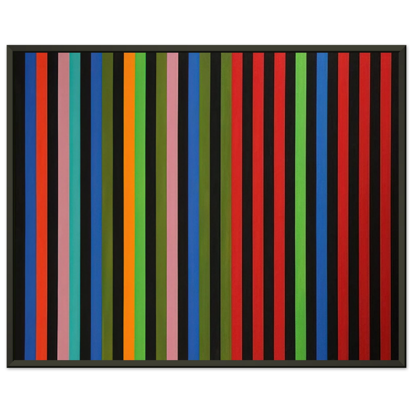 Gene Davis  Firebox  1964 Framed Art Print  - Aluminum Frame - 70x100 cm / 28x40 inches