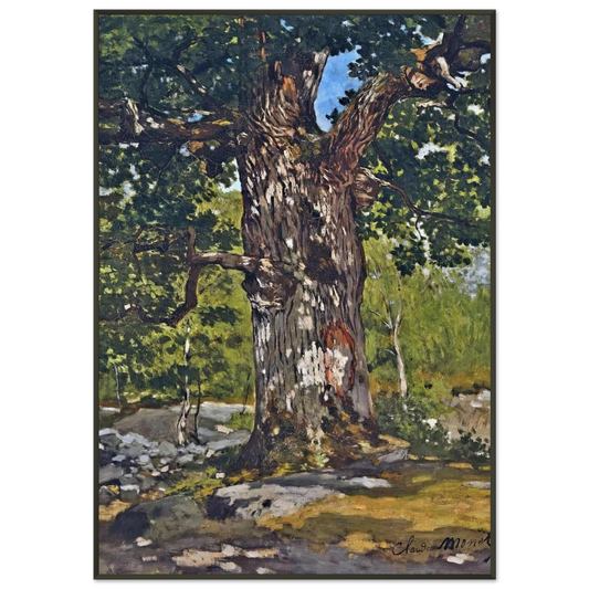 claude monet  The Bodmer Oak Framed Art Print  - Aluminum Frame - 21x29.7 cm / 8x12"