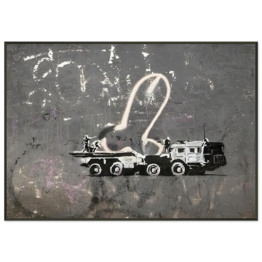 Banksy  KYIV VELYKA ZHYTOMYRSKA 13 2022 Framed Art Print  - Aluminum Frame - 21x29.7 cm / 8x12"