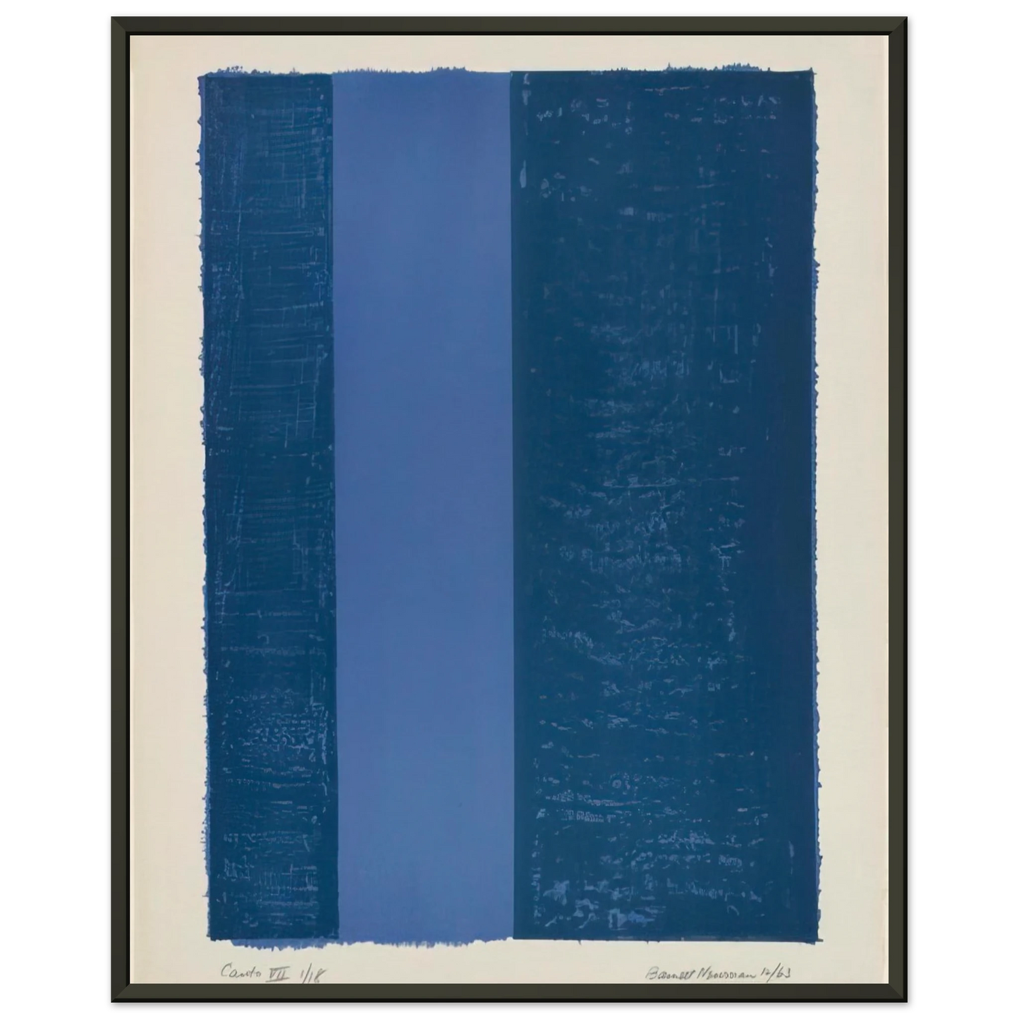 Barnett Newman  Canto VII Framed Art Print  - Aluminum Frame - 40x50 cm / 16x20 inches