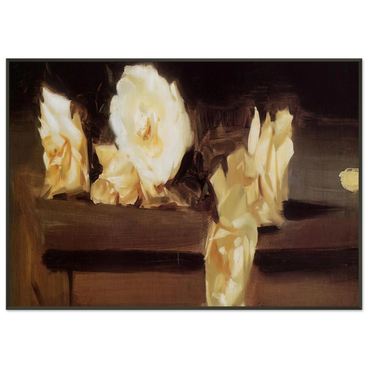 John Singer Sargent  Roses Framed Art Print  - Aluminum Frame - 21x29.7 cm / 8x12"
