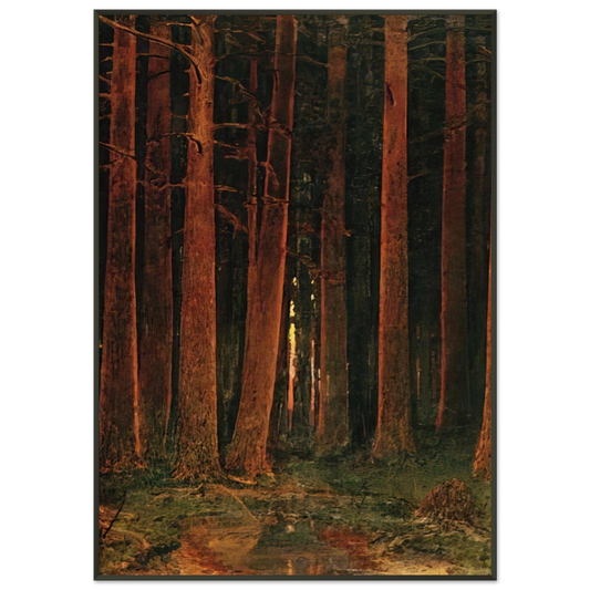 Arkhyp Kuindzhi  Sunset in the forest Framed Art Print  - Aluminum Frame - 21x29.7 cm / 8x12"