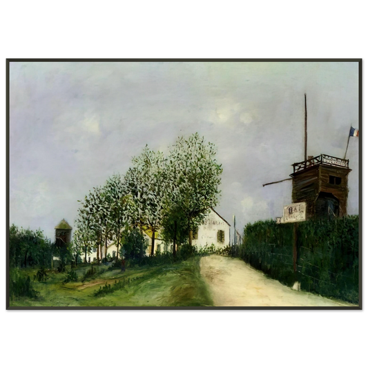 Maurice Utrillo  MOULIN IN SANNOIS Framed Art Print  - Aluminum Frame - 21x29.7 cm / 8x12"