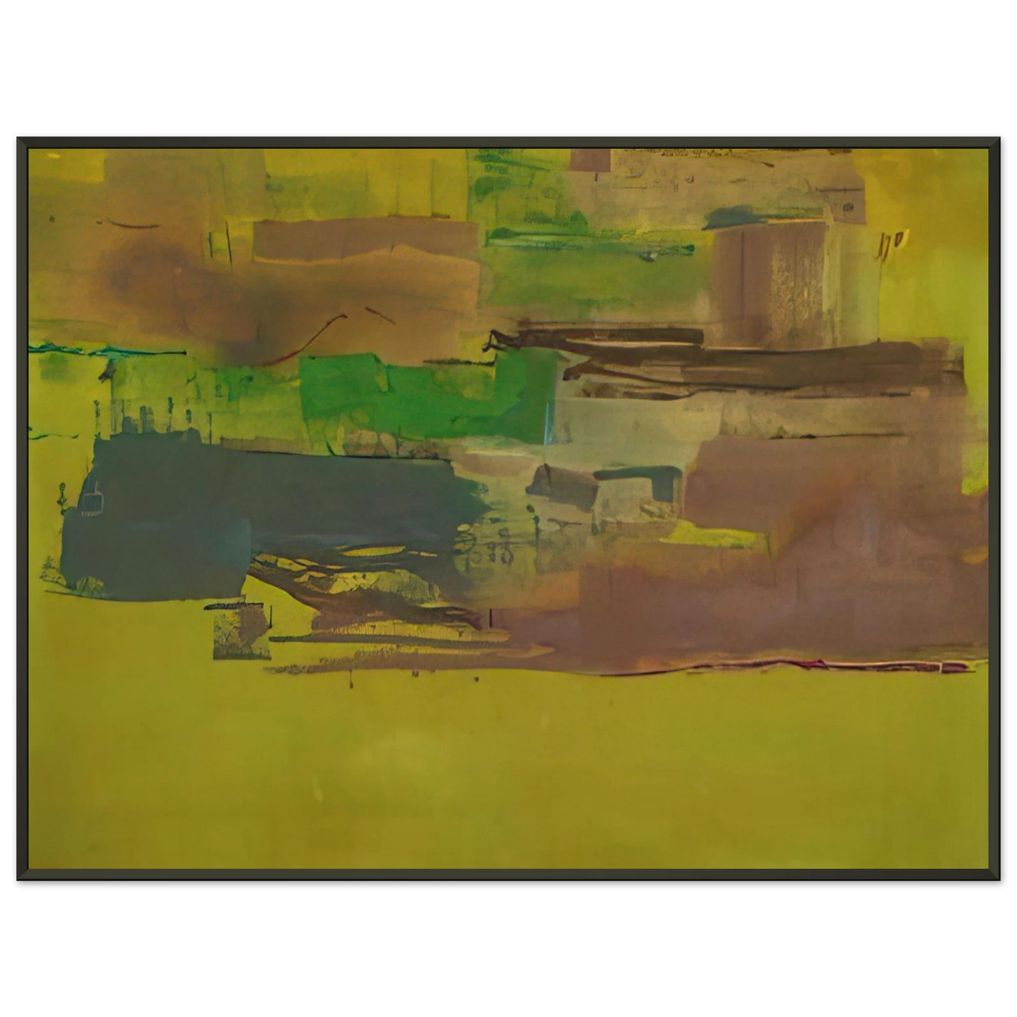 Helen Frankenthaler  August Deep  1978 Framed Art Print  - Aluminum Frame - 70x100 cm / 28x40 inches