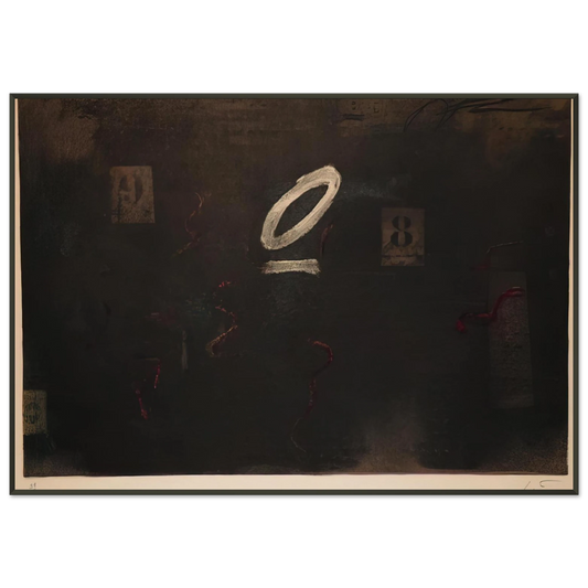 Antoni Tapies  SOUS ZERO 1979 Framed Art Print  - Aluminum Frame - 21x29.7 cm / 8x12"