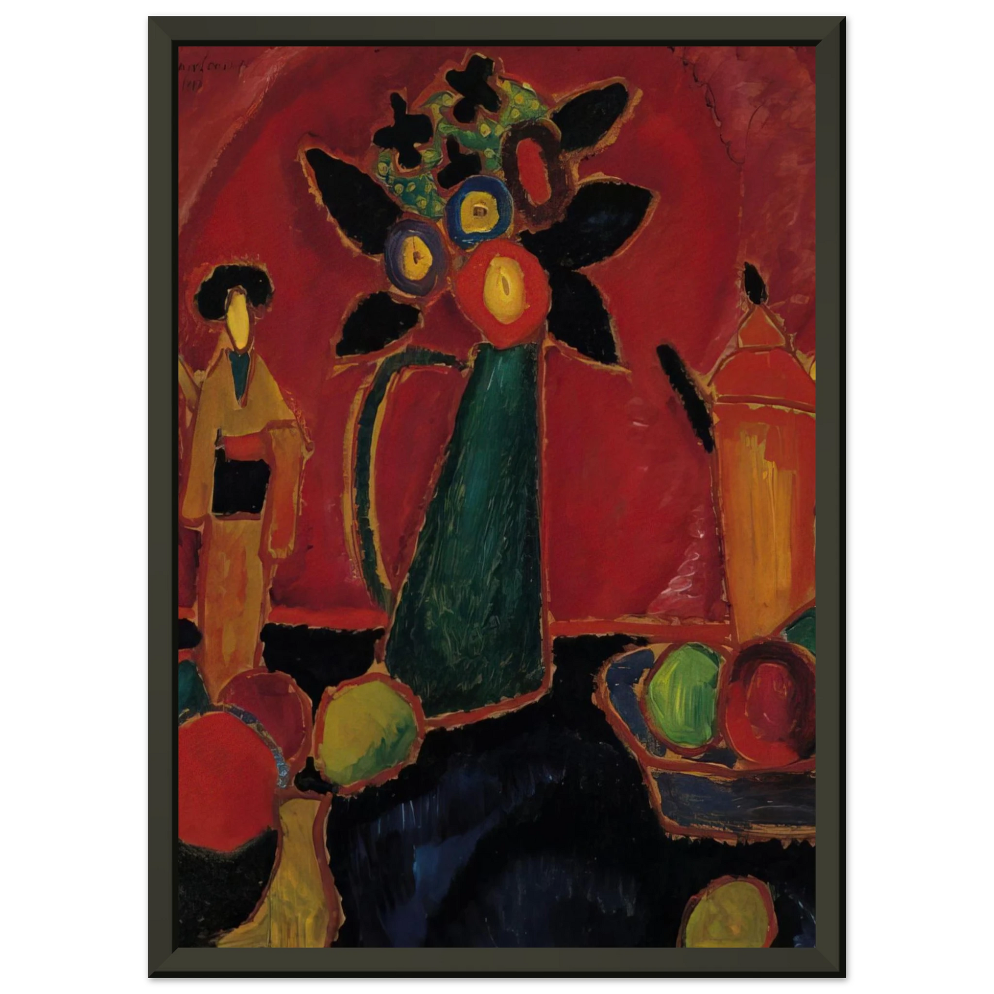 Alexej von Jawlensky  JAPANESE FLOWER 1913 Framed Art Print  - Aluminum Frame - 60x80 cm / 24x32 inches
