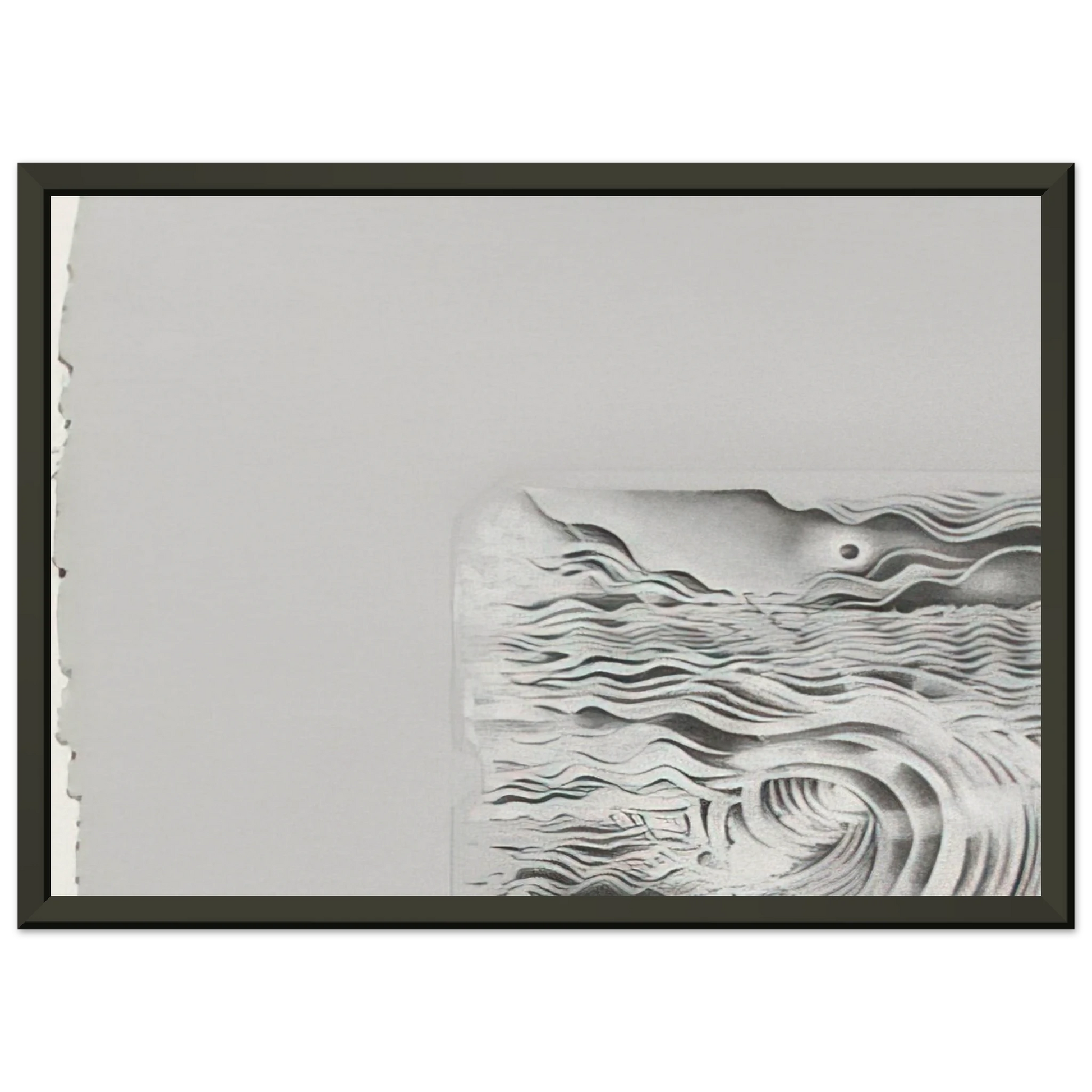 Lee Bontecou  STUDY FOR AN UNTITLED PRINT 1982 Framed Art Print  - Aluminum Frame - 70x100 cm / 28x40 inches