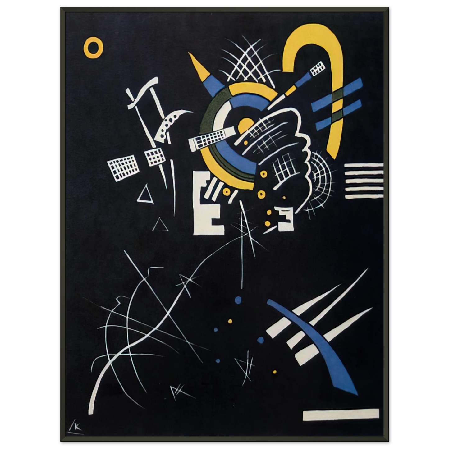 Wassily Kandinsky  SMALL WORLDS VII 1922 Framed Art Print  - Aluminum Frame - 40x50 cm / 16x20 inches