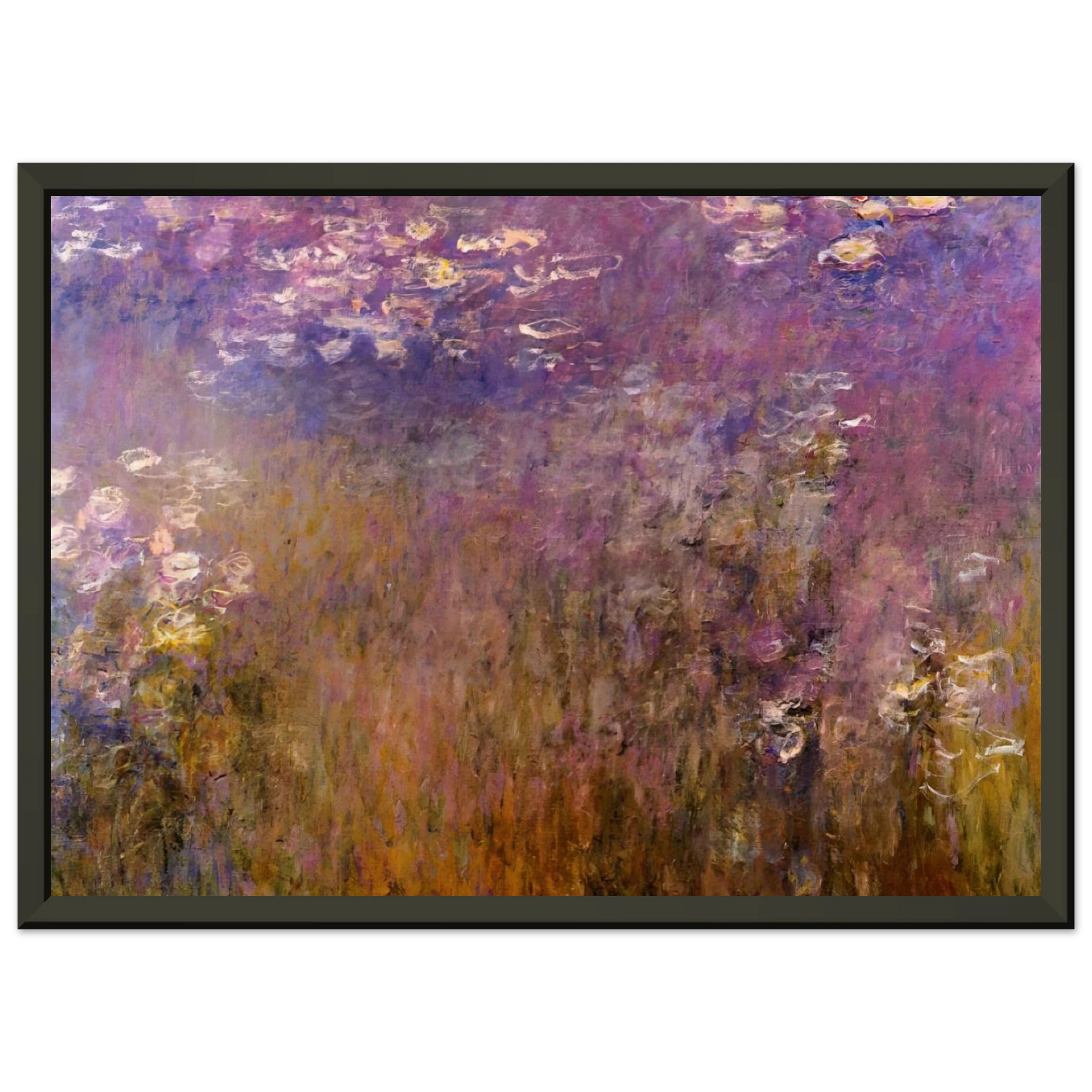 claude monet  Agapanthus center panel Framed Art Print  - Aluminum Frame - 60x80 cm / 24x32 inches