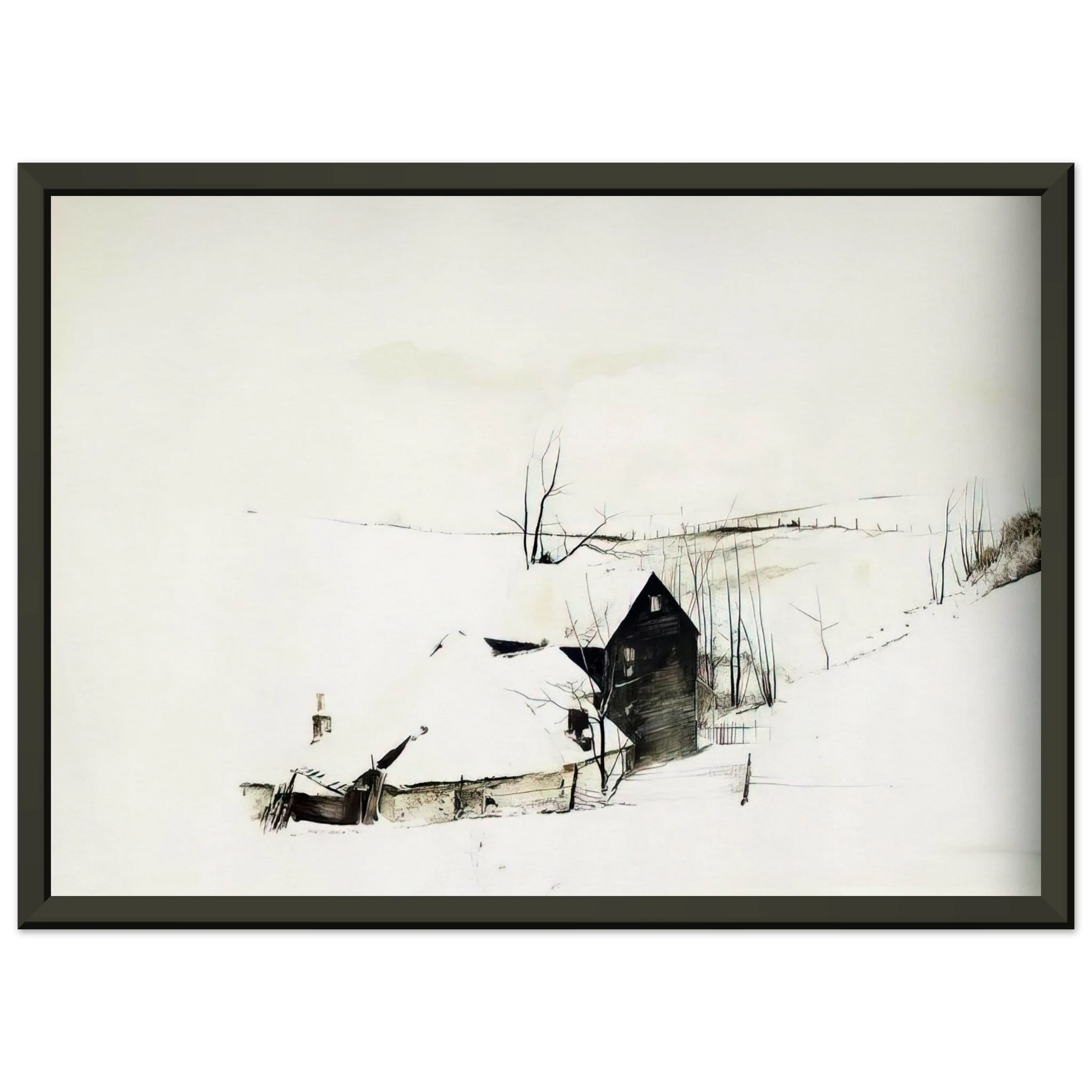 Andrew Wyeth  THE CORNER Framed Art Print  - Aluminum Frame - 70x100 cm / 28x40 inches