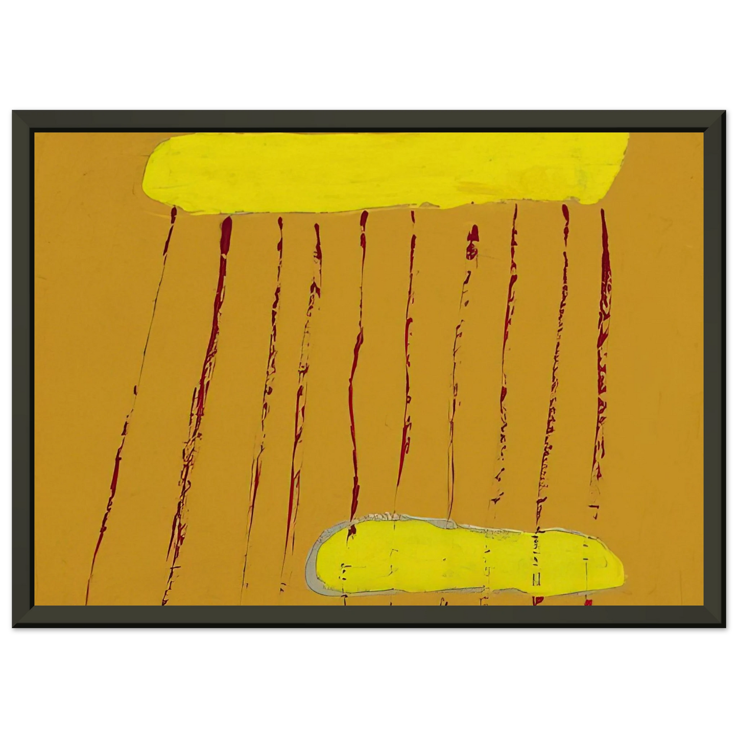 Forrest Bess  Red Rain  1967 Framed Art Print  - Aluminum Frame - 40x50 cm / 16x20 inches