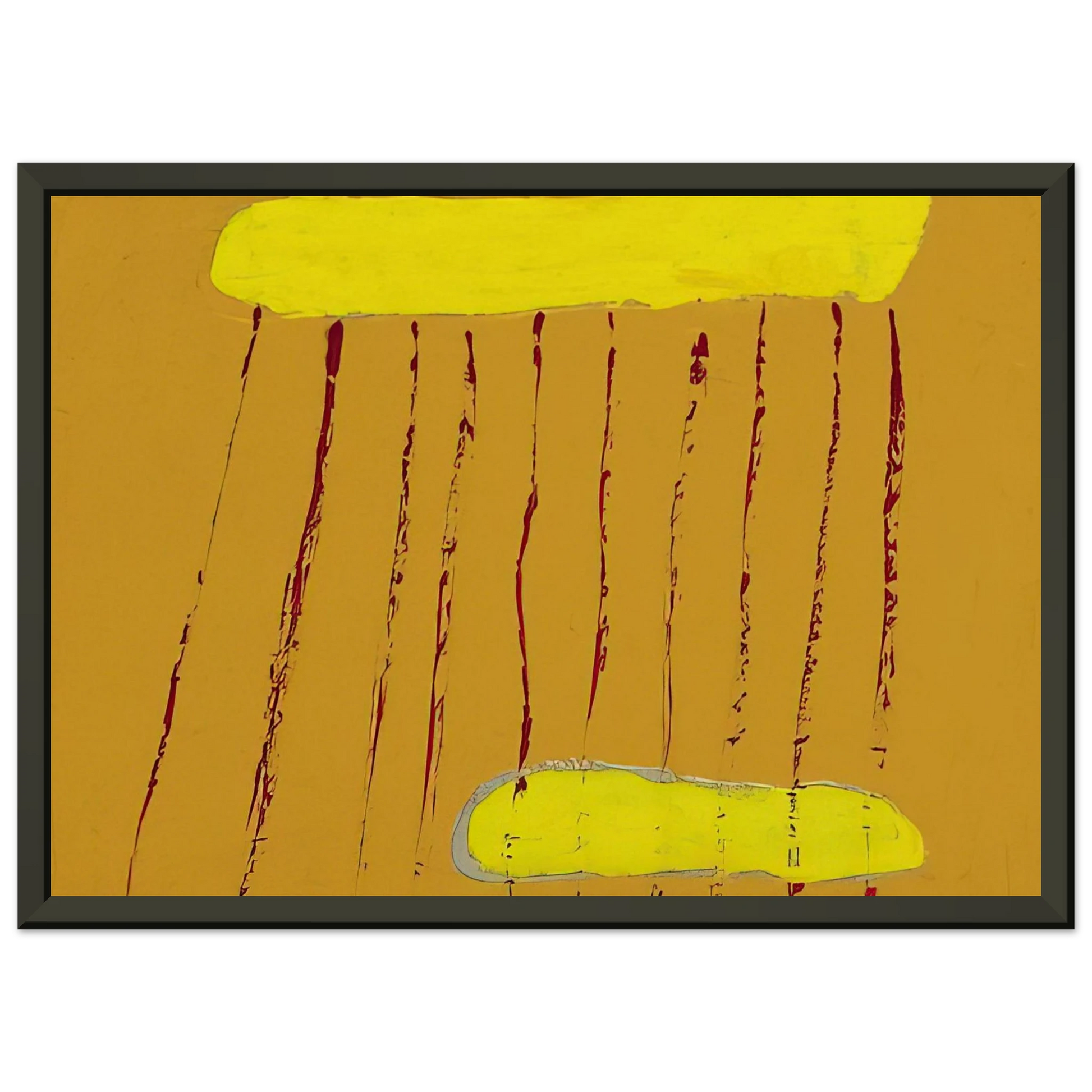 Forrest Bess  Red Rain  1967 Framed Art Print  - Aluminum Frame - 40x50 cm / 16x20 inches