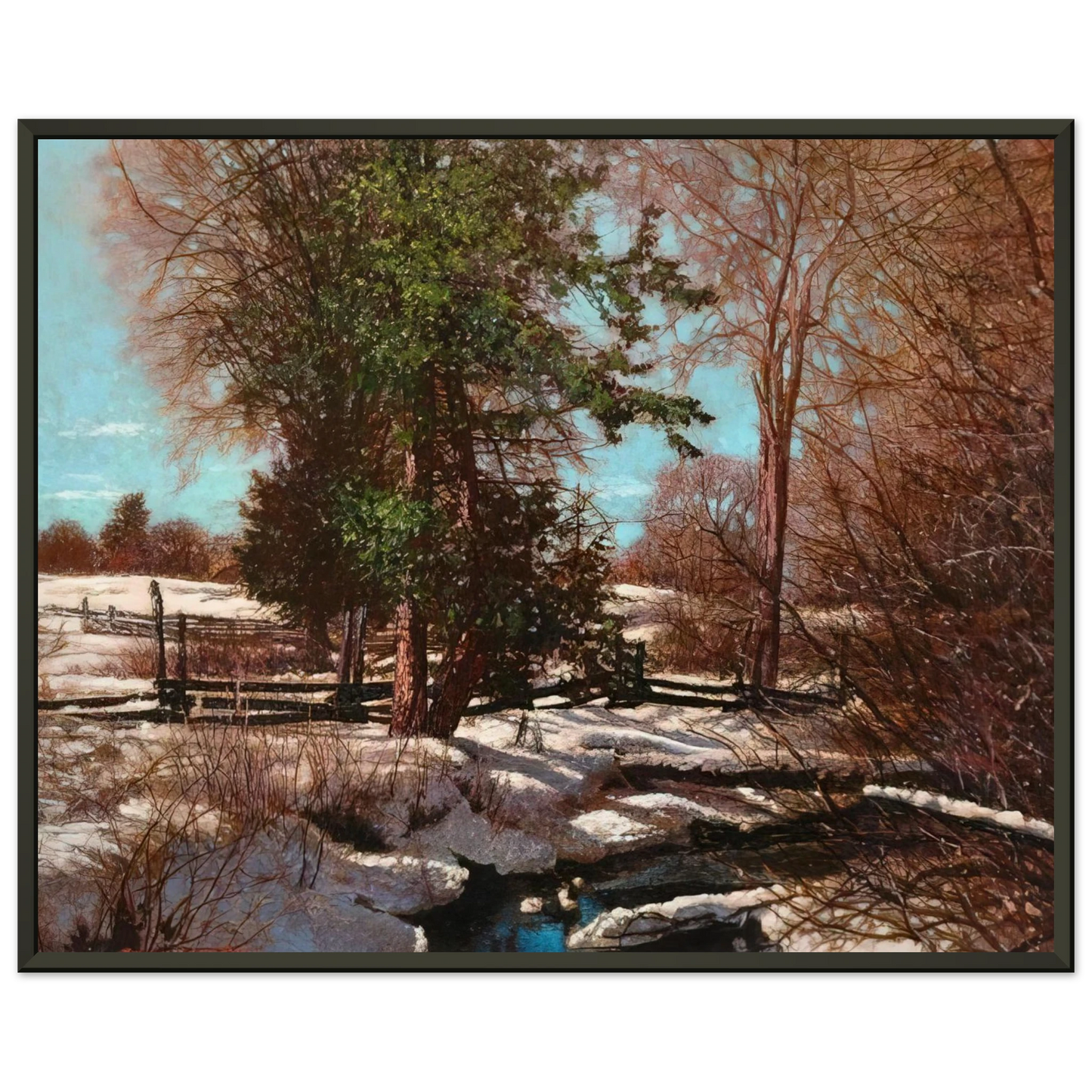 Frank Johnston  Promise of Spring  1930 Canada Framed Art Print  - Aluminum Frame - 40x50 cm / 16x20 inches