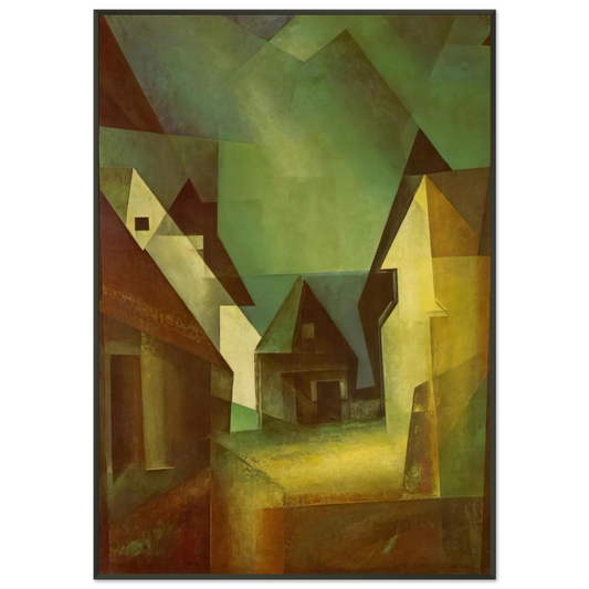 Lyonel Feininger  GABERNDORF II 1924 Framed Art Print  - Aluminum Frame - 21x29.7 cm / 8x12"