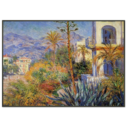 claude monet  Villas at Bordighera Framed Art Print  - Aluminum Frame - 21x29.7 cm / 8x12"