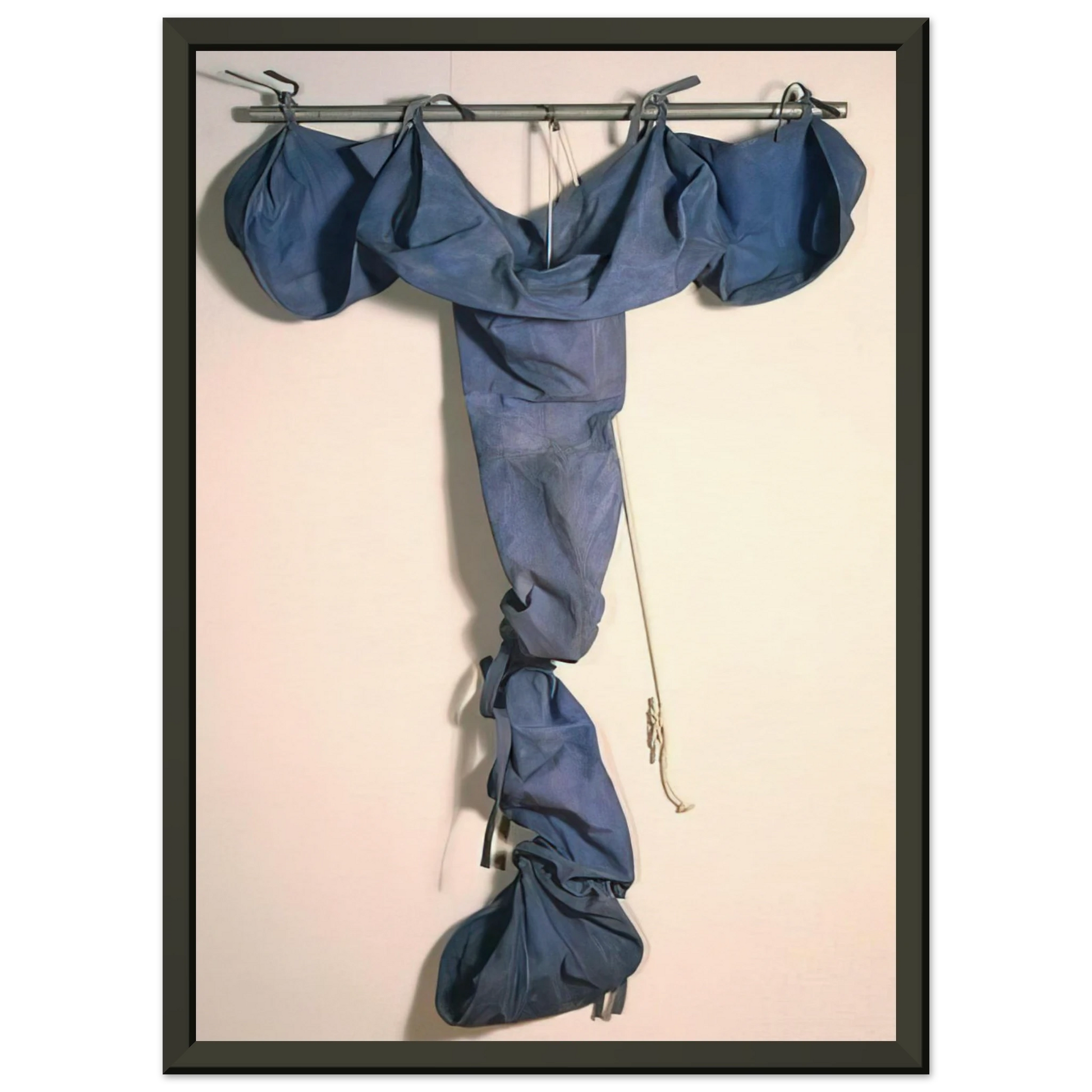 Claes Oldenburg  SOFT DRAINPIPE BLUE COOL VERSION 1967 Framed Art Print  - Aluminum Frame - 40x50 cm / 16x20 inches