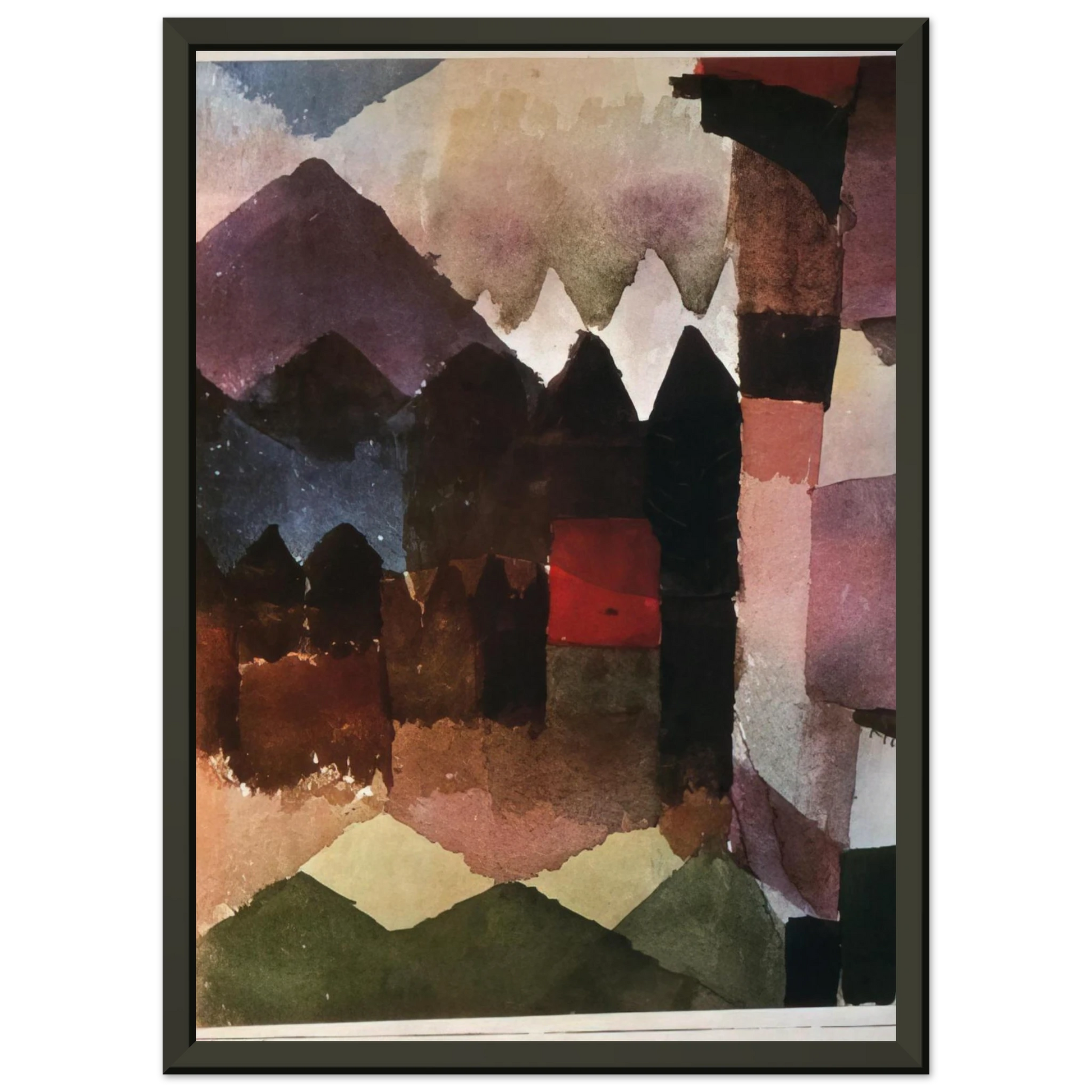 Paul Klee  HAIRDRYER IN MARC S GARDEN 1915 Framed Art Print  - Aluminum Frame - 70x100 cm / 28x40 inches