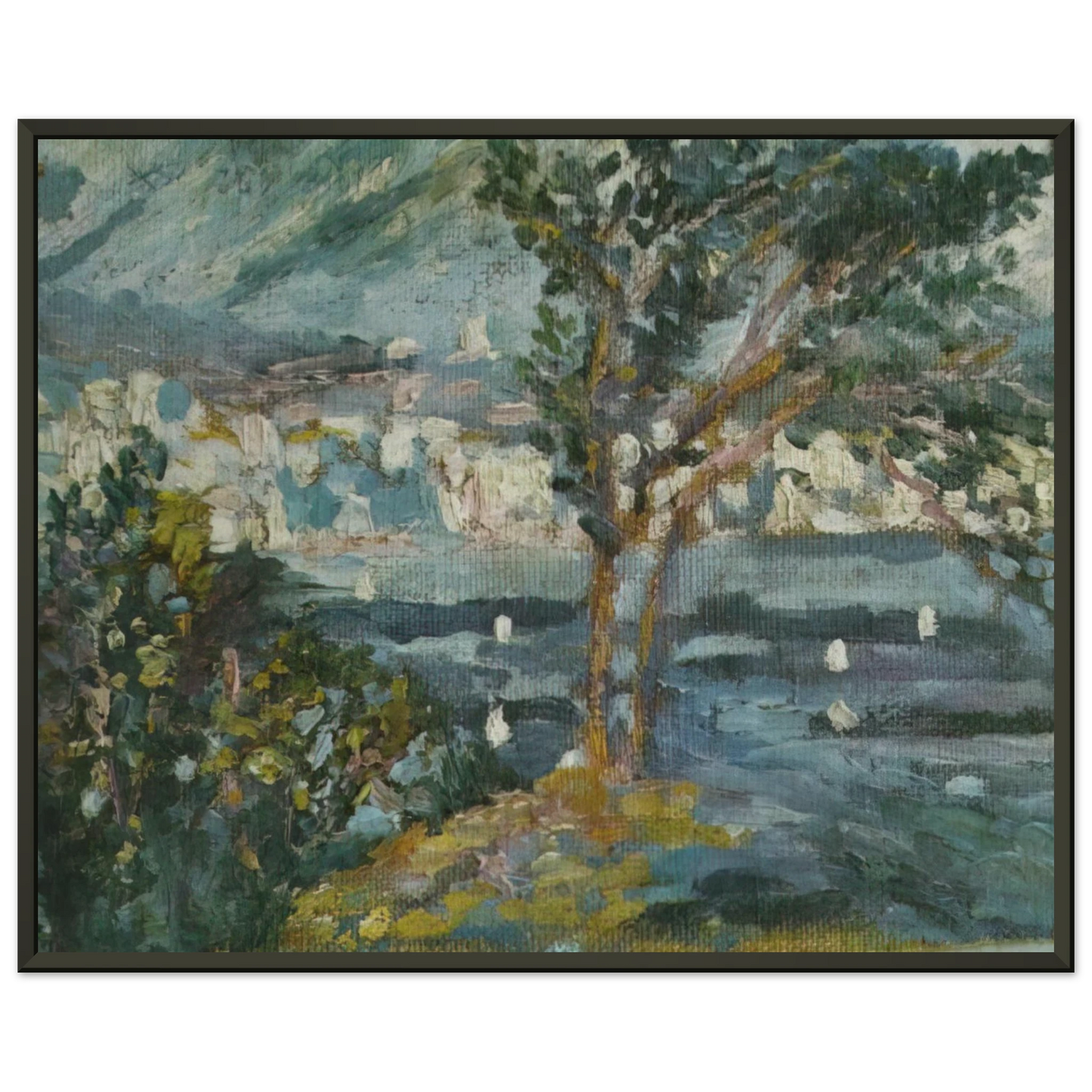 Salvador Dali  LANDSCAPE CADAQUES 1920 Framed Art Print  - Aluminum Frame - 60x80 cm / 24x32 inches