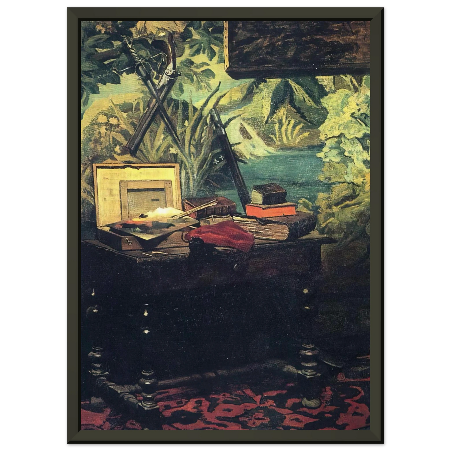 claude monet  A Corner of the Studio Framed Art Print  - Aluminum Frame - 40x50 cm / 16x20 inches
