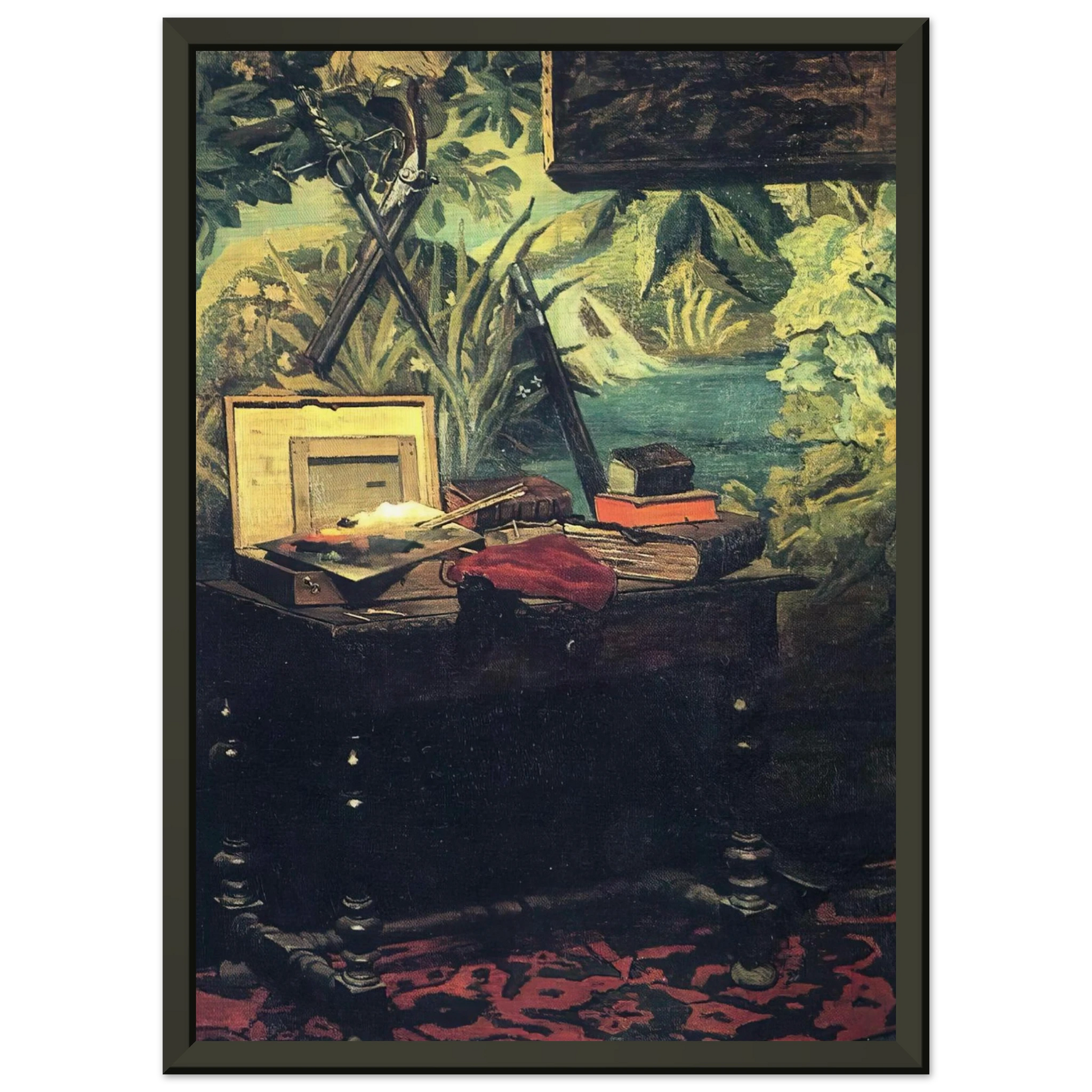 claude monet  A Corner of the Studio Framed Art Print  - Aluminum Frame - 40x50 cm / 16x20 inches