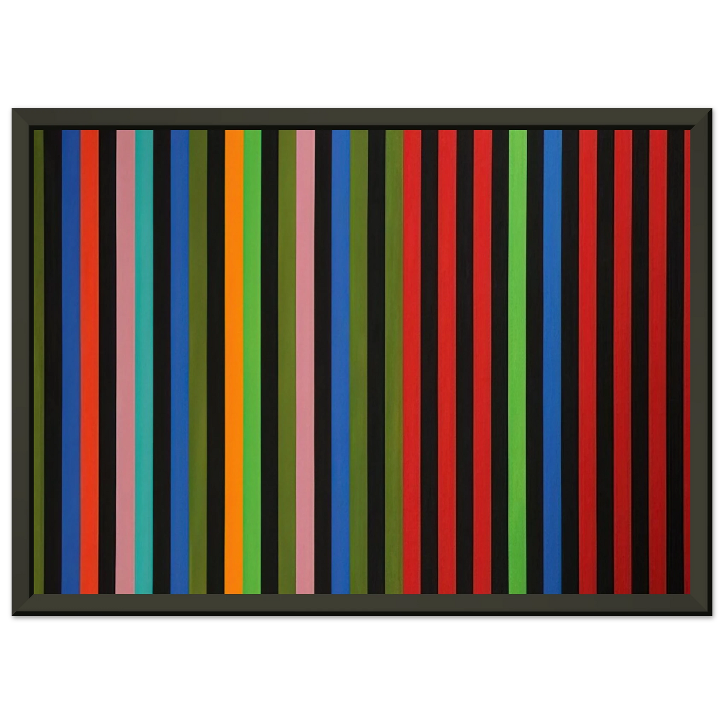 Gene Davis  Firebox  1964 Framed Art Print  - Aluminum Frame - 60x80 cm / 24x32 inches