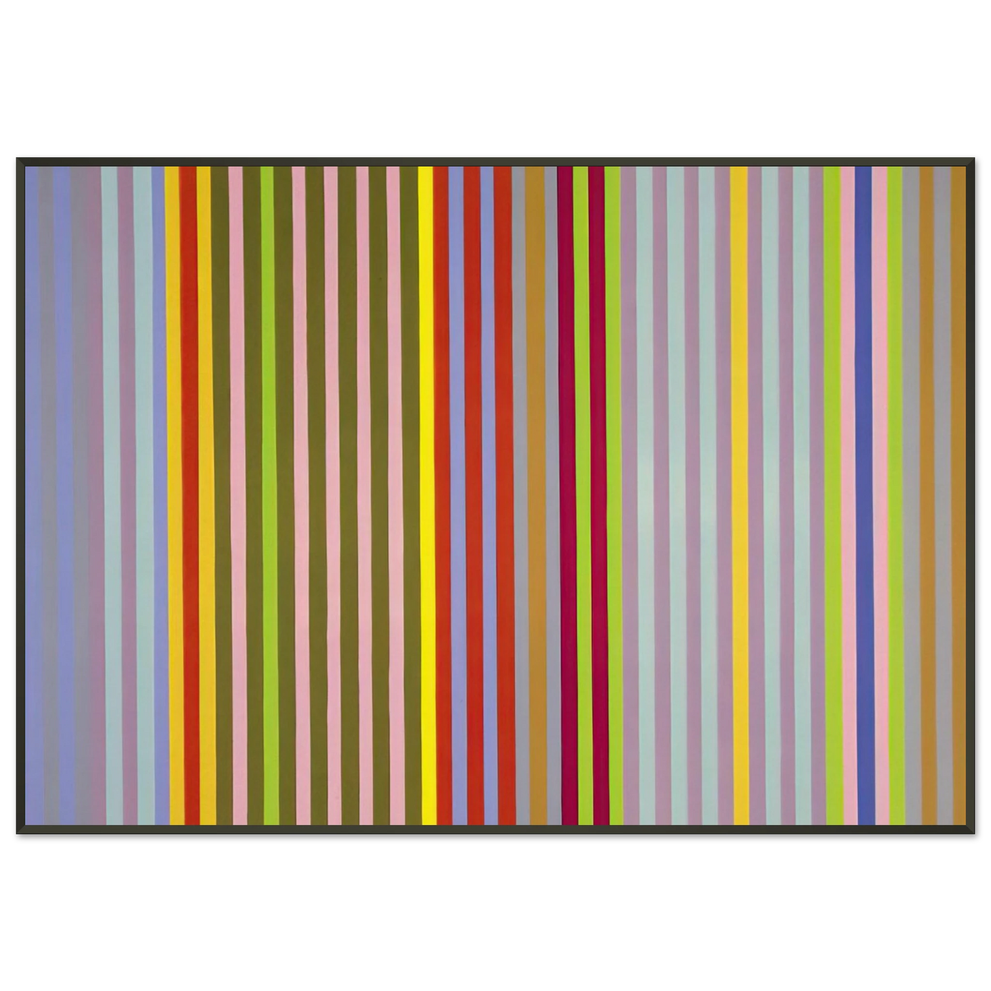 Gene Davis  Apricot Ripple  1968 Framed Art Print  - Aluminum Frame - 21x29.7 cm / 8x12"