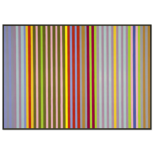 Gene Davis  Apricot Ripple  1968 Framed Art Print  - Aluminum Frame - 21x29.7 cm / 8x12"