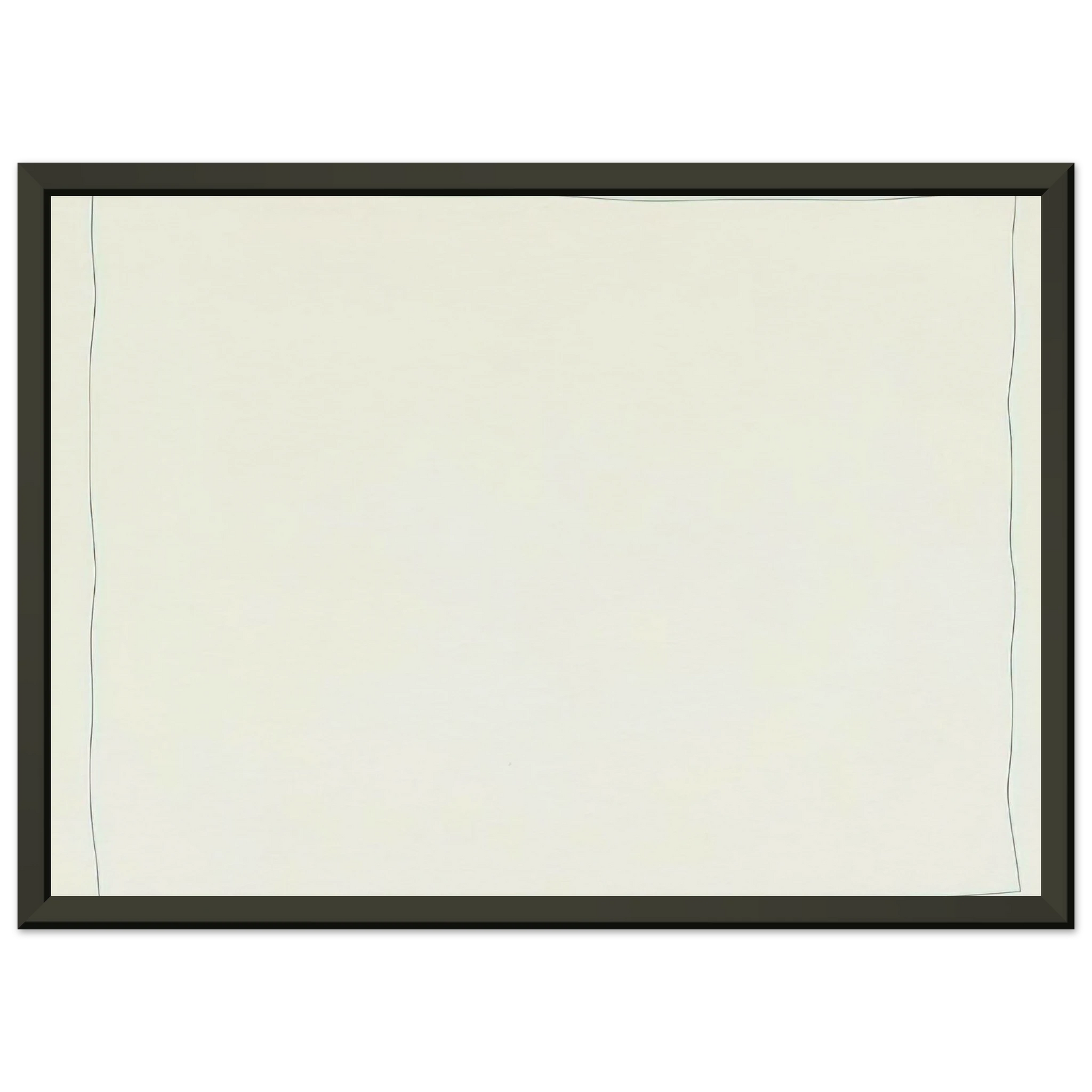 Robert Ryman  Bent Line Drawing Framed Art Print  - Aluminum Frame - 70x100 cm / 28x40 inches