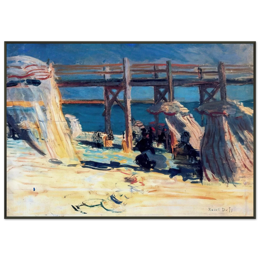 Raoul Dufy  SANDY BEACH OF SAINTE ADRESSE Framed Art Print  - Aluminum Frame - 21x29.7 cm / 8x12"