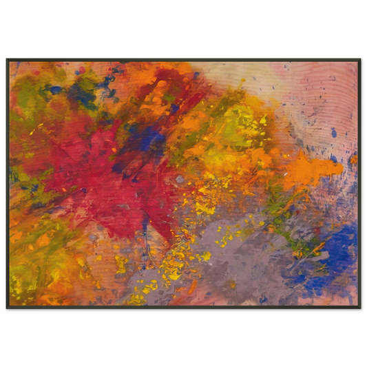 Sam Gilliam  Red Linger Framed Art Print  - Aluminum Frame - 21x29.7 cm / 8x12"