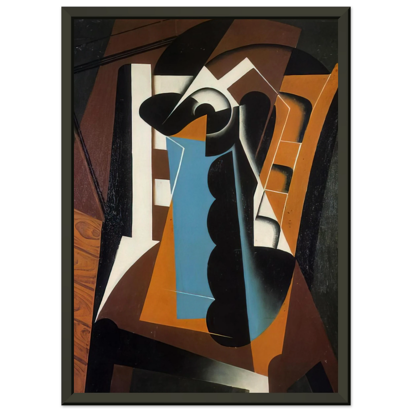 Juan Gris  STILL LIFE ON A CHAIR 1917 Framed Art Print  - Aluminum Frame - 40x50 cm / 16x20 inches