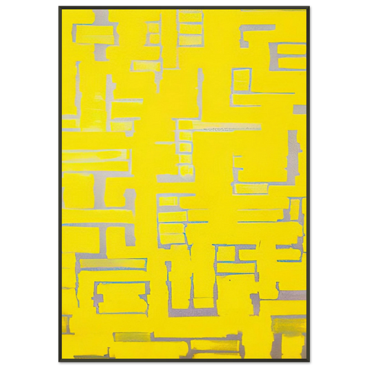 Ad Reinhardt  Untitled Yellow and White  1950 Framed Art Print  - Aluminum Frame - 21x29.7 cm / 8x12"