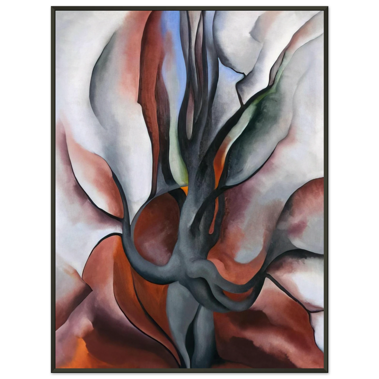 Georgia OKeeffe  Autumn Trees  The Maple Framed Art Print  - Aluminum Frame - 60x80 cm / 24x32 inches