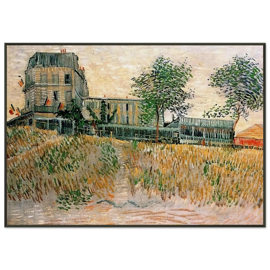 Vincent van Gogh  The Restaurant de la Sirene at Asnieres Framed Art Print  - Aluminum Frame - 21x29.7 cm / 8x12"