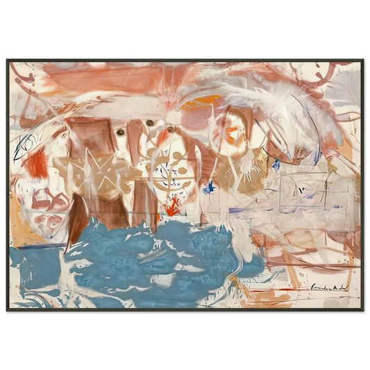 Helen Frankenthaler  Dawn After the Storm 1957 Framed Art Print  - Aluminum Frame - 21x29.7 cm / 8x12"