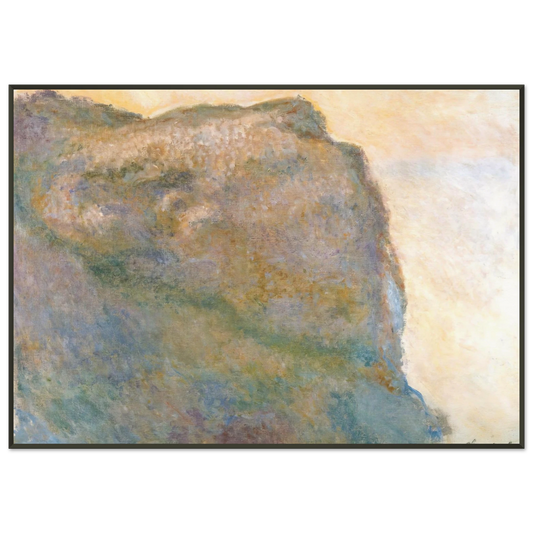 claude monet  Cliff at Petit Ailly Framed Art Print  - Aluminum Frame - 21x29.7 cm / 8x12"