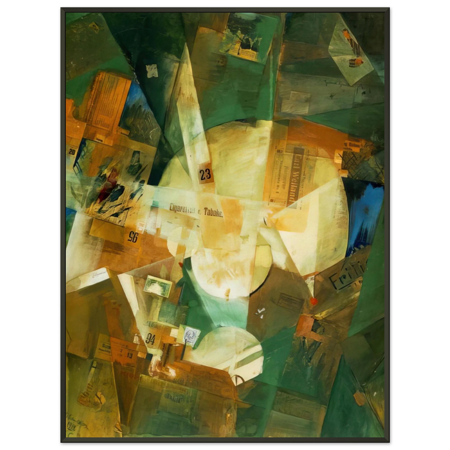 Kurt Schwitters  PICTURE WITH LIGHT CENTER 1919 Framed Art Print  - Aluminum Frame - 40x50 cm / 16x20 inches