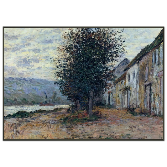 claude monet  The Banks of the Seine Framed Art Print  - Aluminum Frame - 21x29.7 cm / 8x12"