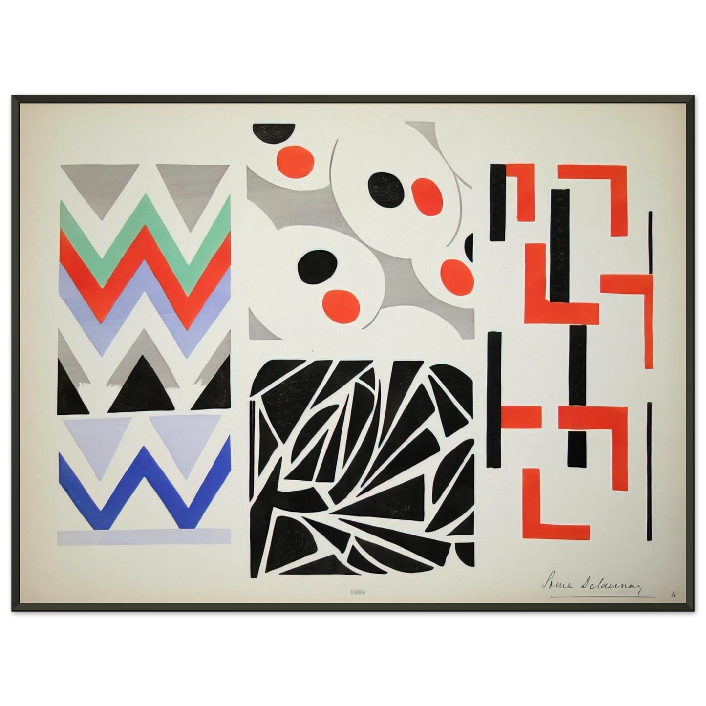 Sonia Delaunay  HER PAINTINGS HER OBJECTS Framed Art Print  - Aluminum Frame - 60x80 cm / 24x32 inches