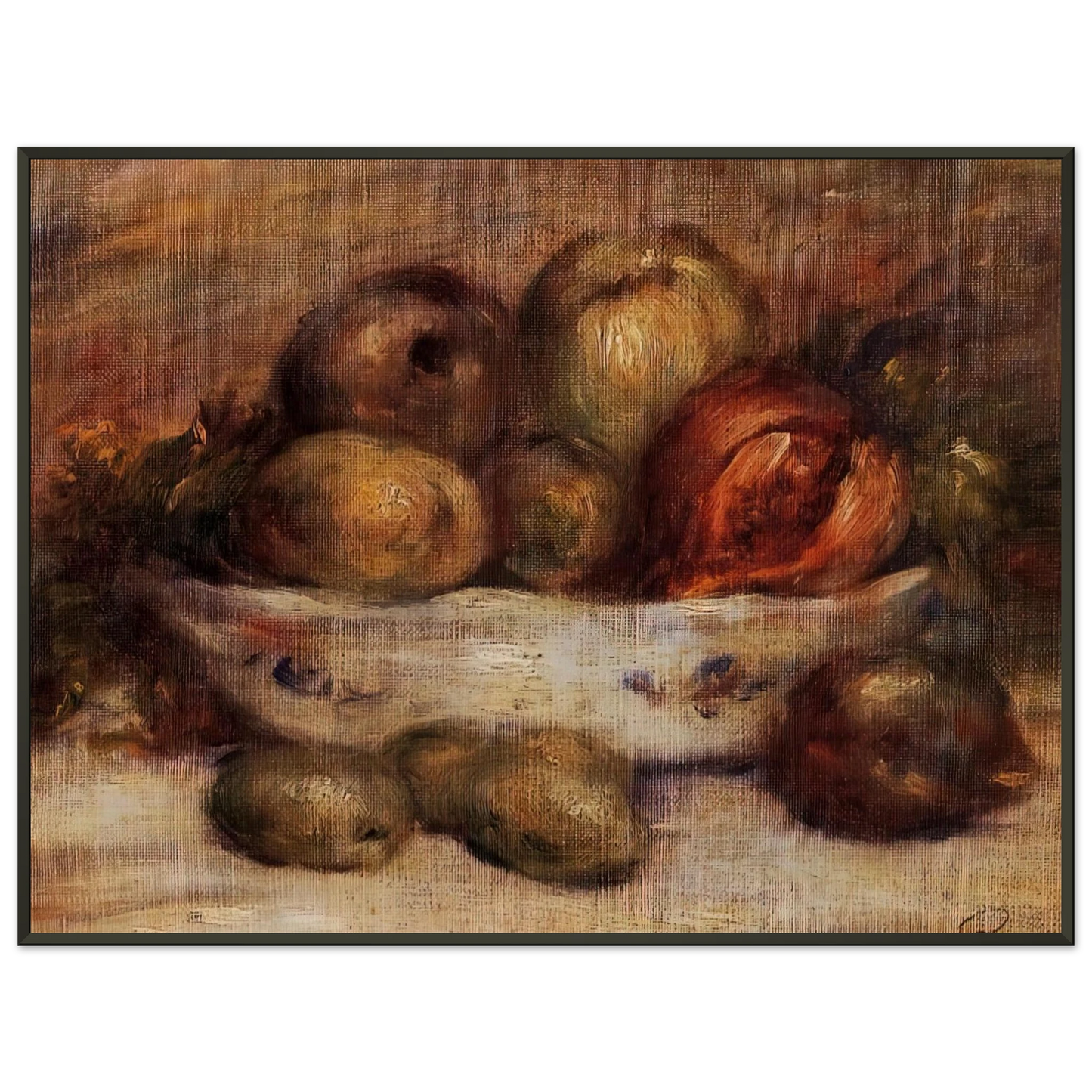 PierreAuguste Renoir  Still Life with Fruit Framed Art Print  - Aluminum Frame - 40x50 cm / 16x20 inches