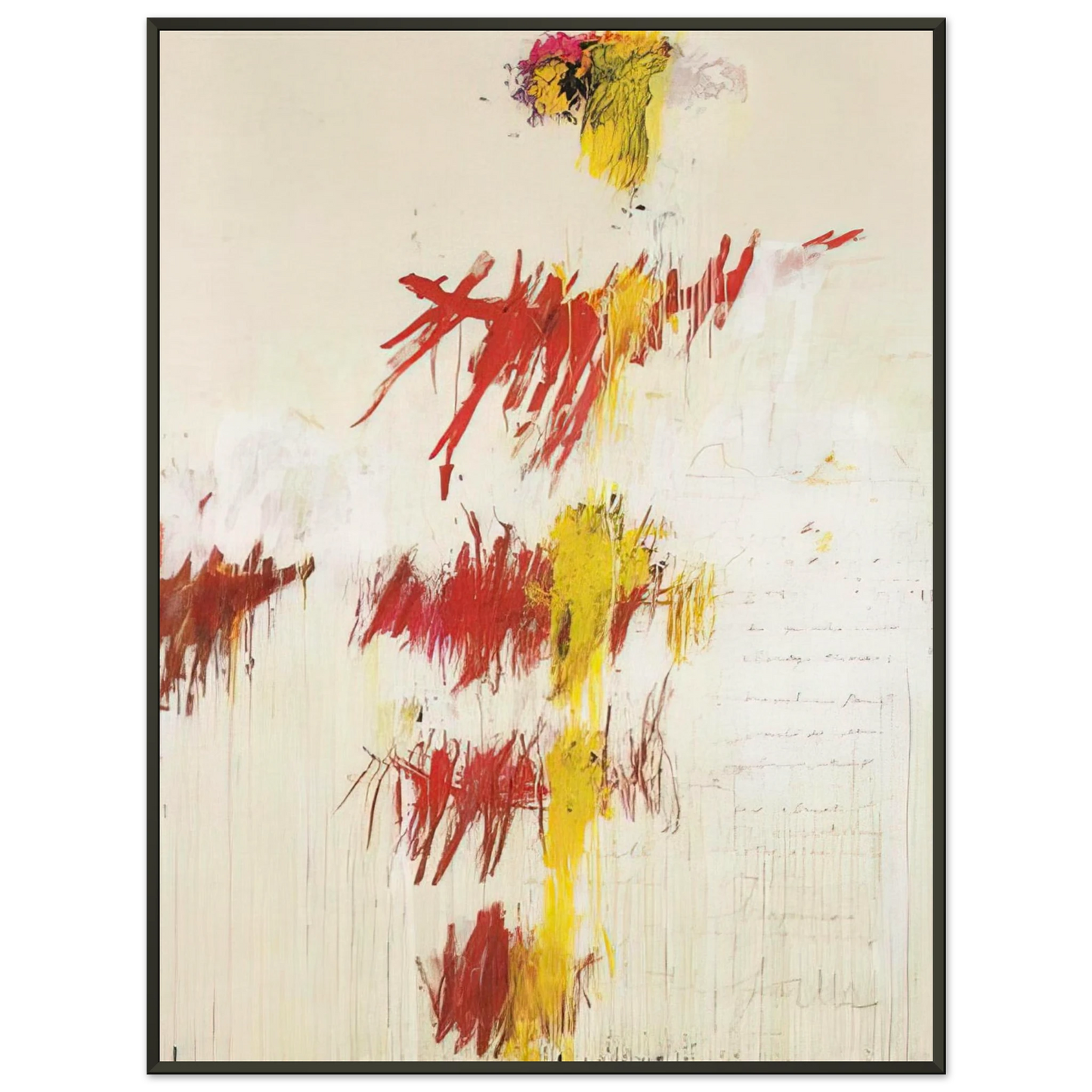Cy Twombly  Quattro Stagioni II Primavera Framed Art Print  - Aluminum Frame - 40x50 cm / 16x20 inches