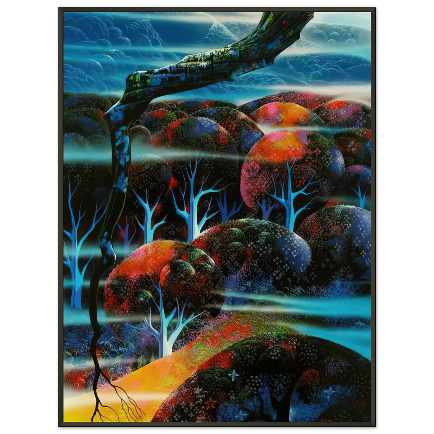 Eyvind Earle  Toccata and Fugue Framed Art Print  - Aluminum Frame - 70x100 cm / 28x40 inches