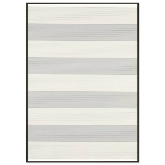 Agnes Martin  Untitled 4 Framed Art Print  - Aluminum Frame - 21x29.7 cm / 8x12"