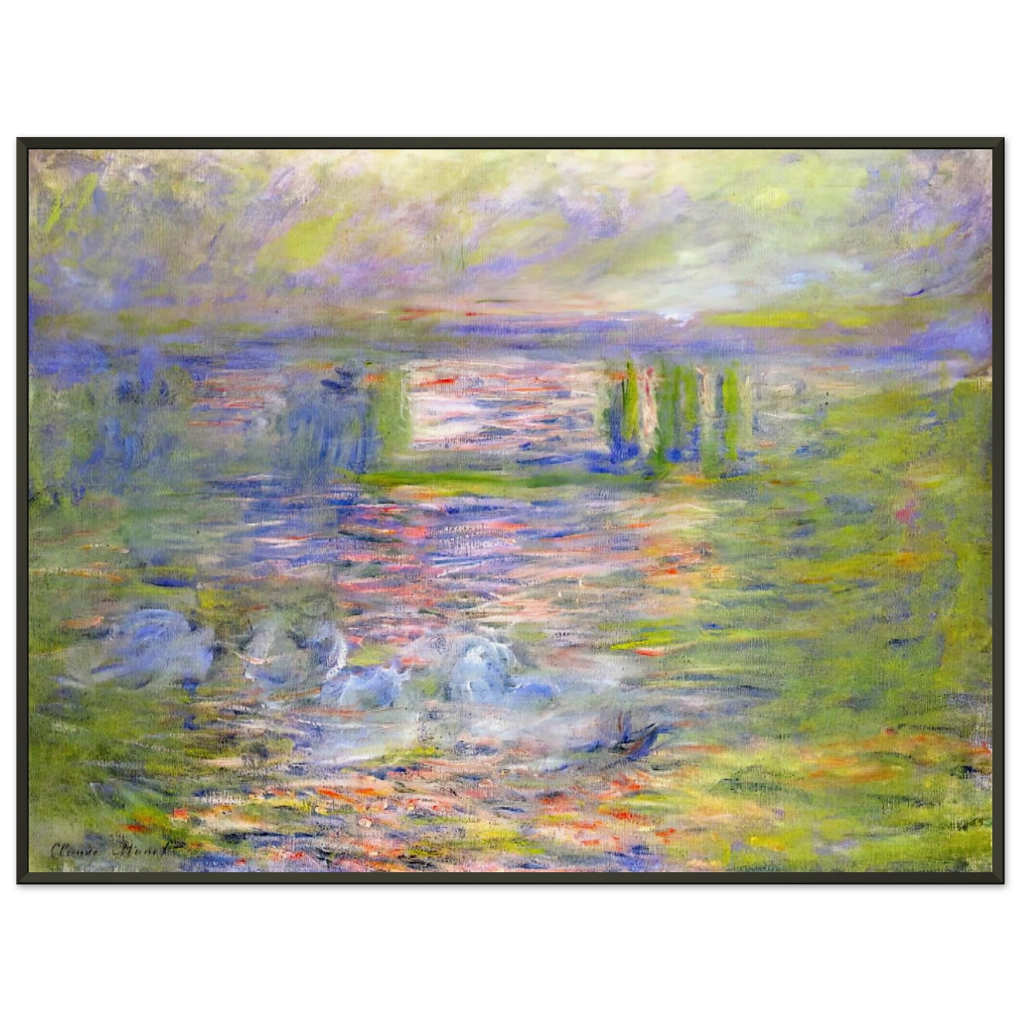 claude monet  Charing Cross Bridge 2 Framed Art Print  - Aluminum Frame - 40x50 cm / 16x20 inches