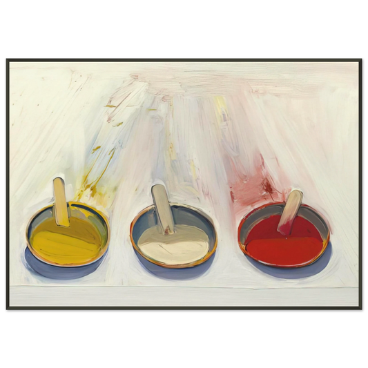 Wayne Thiebaud  Dressing Wells  1961 Framed Art Print  - Aluminum Frame - 21x29.7 cm / 8x12"