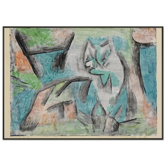 Paul Klee  A KIND OF CAT 1937 Framed Art Print  - Aluminum Frame - 21x29.7 cm / 8x12"