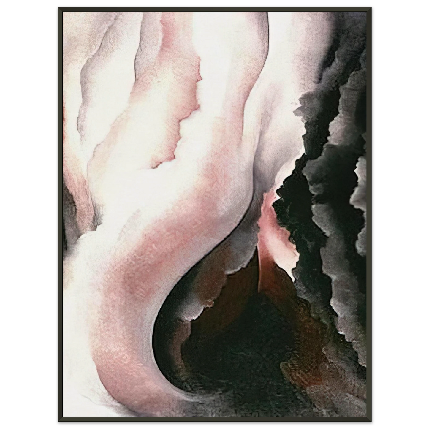 Georgia OKeeffe  Dark Iris 2 Framed Art Print  - Aluminum Frame - 60x80 cm / 24x32 inches