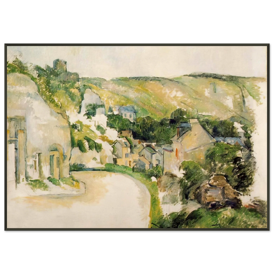 Paul Cezanne  A Turn in the Road at La RocheGuyon Framed Art Print  - Aluminum Frame - 21x29.7 cm / 8x12"