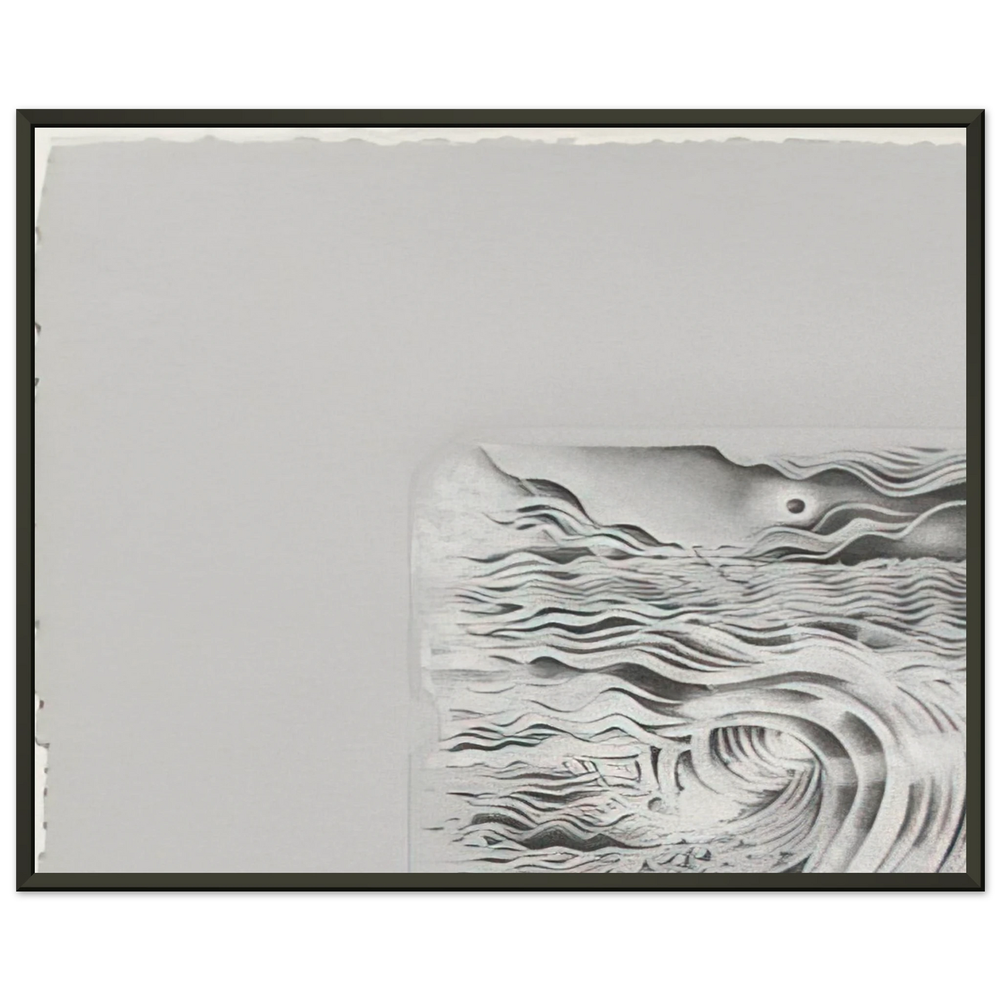 Lee Bontecou  STUDY FOR AN UNTITLED PRINT 1982 Framed Art Print  - Aluminum Frame - 40x50 cm / 16x20 inches