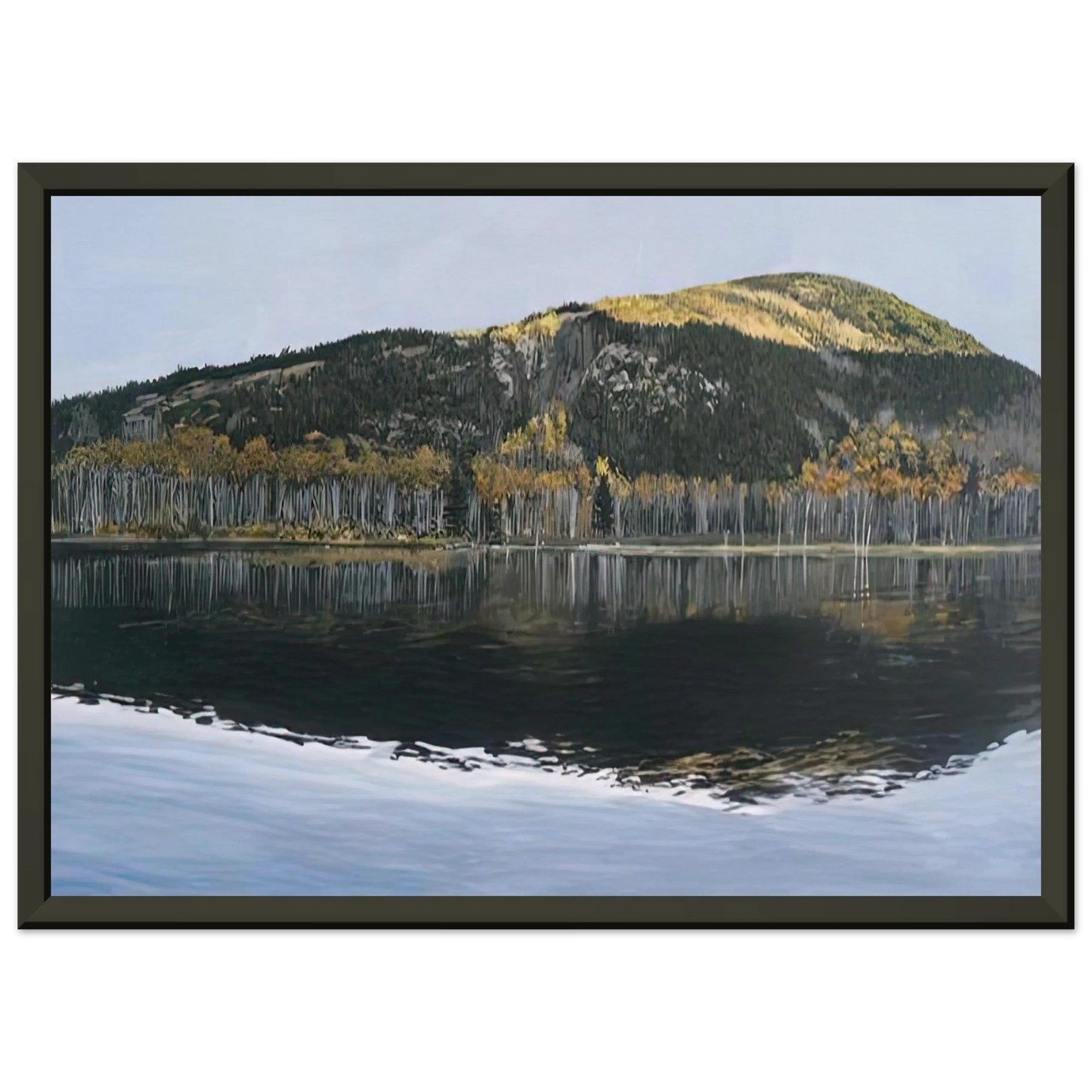 Richard Estes  BEAVER DAM POND ACADIA NATIONAL PARK 2009 Framed Art Print  - Aluminum Frame - 70x100 cm / 28x40 inches